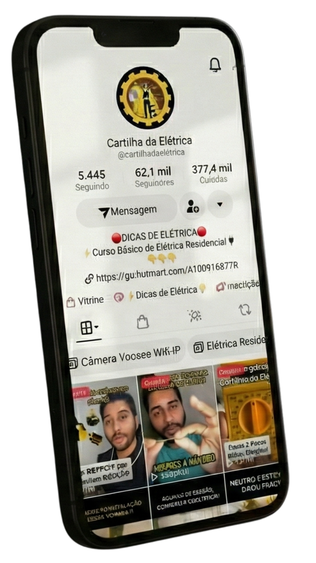 Mockup Cartilha da Elétrica TikTok e Instagram